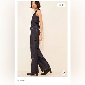 Steve Madden Urban Outfitters Straight Leg Cargo Jeans Women’s Size 32 Dark Wash